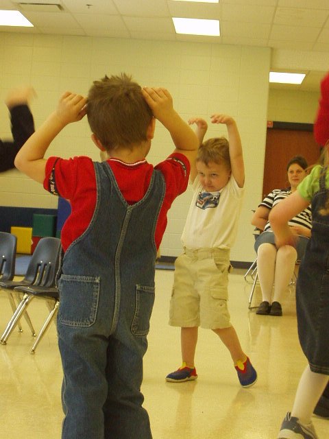 Elijah is acting like a bunny :)