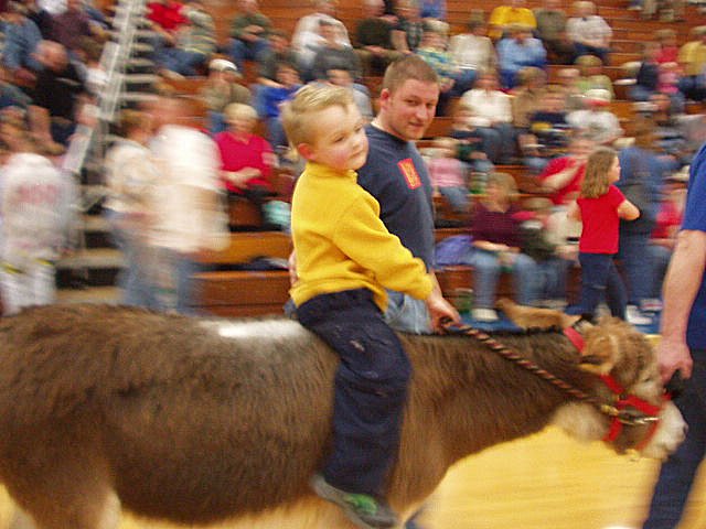 Elijah had a nice slow ride on the donkey!