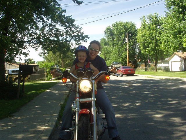 My first motorcycle ride with Mommy :)