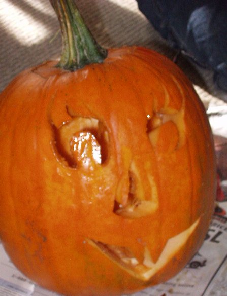 Elijah's finished pumpkin :)