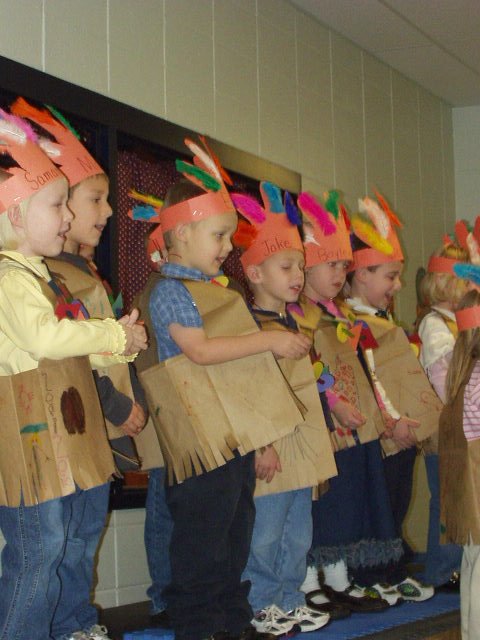 Elijah in his Thanksgiving play at school :)