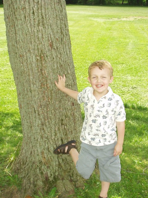 Elijah has a lot of Daddy and Grandpa Tims features.