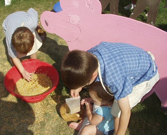 Timothy is such a good helper! The kids had a fun time at the farm!