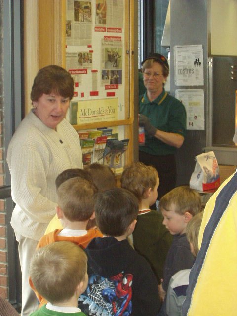 Elijah went on a trip to Mc Donalds with his pre-school class :)