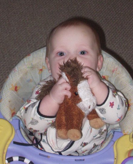 Abigail likes to give her little horse kisses :)