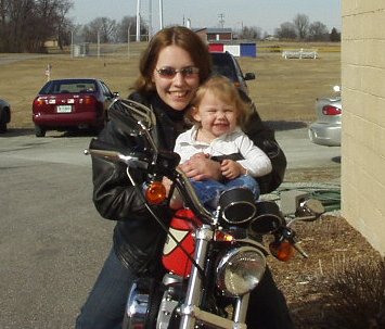 Caitlyn took a minute out of her busy day to sit on my bike with me :):)