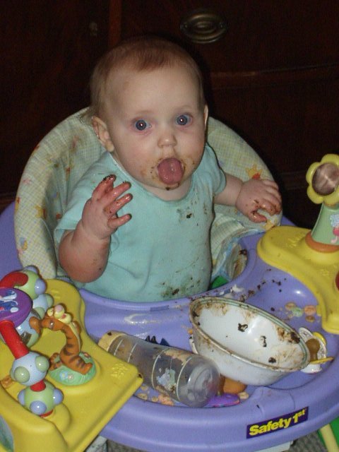 I think there is a little on my chin!