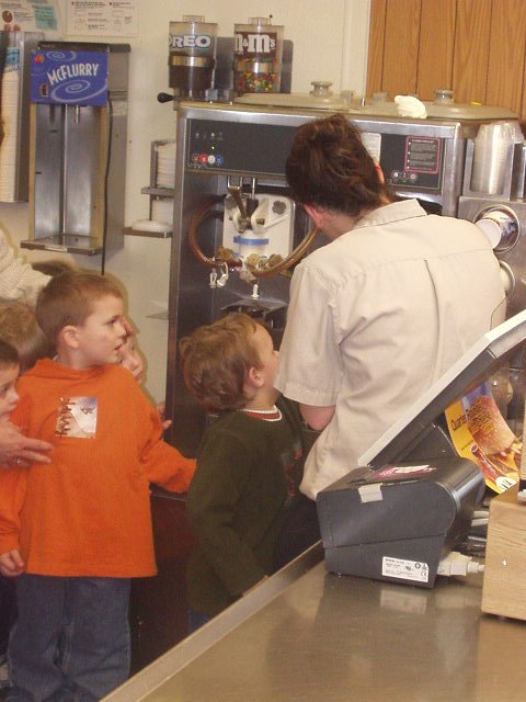 Elijah is getting his own ice cream :)