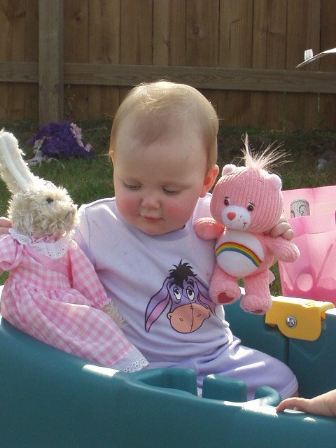 I'll hold my bear...and you can sit here...