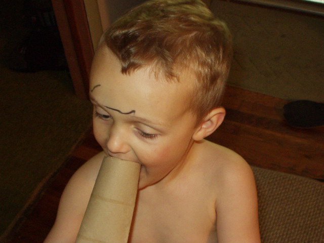 Elijah tells me that Mary wrote on his head!!!!