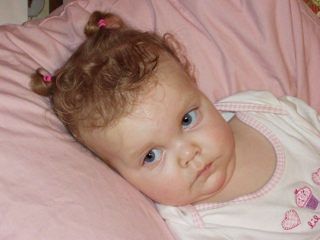 I don't want to smile :) hehe (look at my hair!)