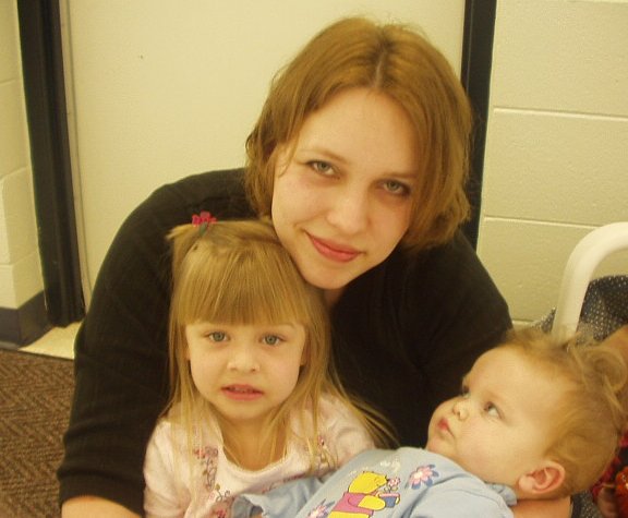 Elijah took a picture of Olivia Mary and I :)