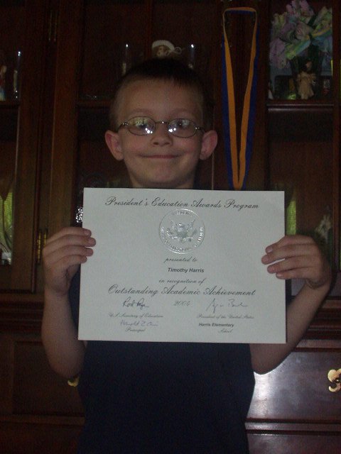 Timothy received this award along with many others :)  WE ARE SO PROUD OF YOU TIMOTHY!!