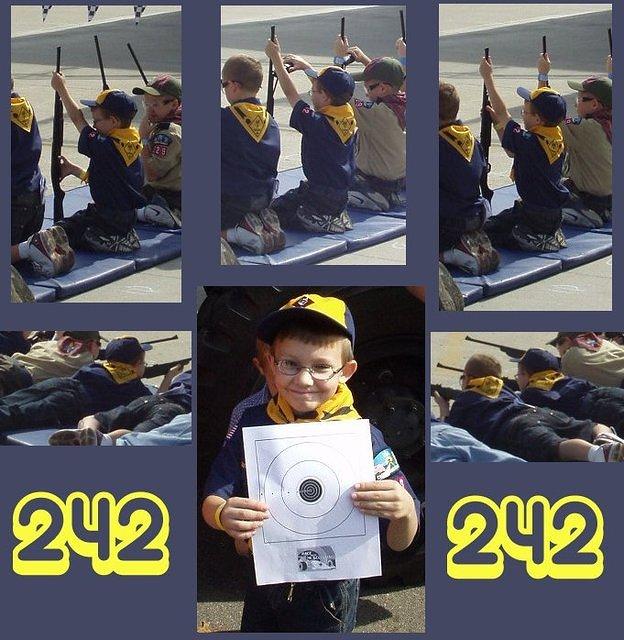 Timothy had a wonderful time checking loading and shooting the gun :)