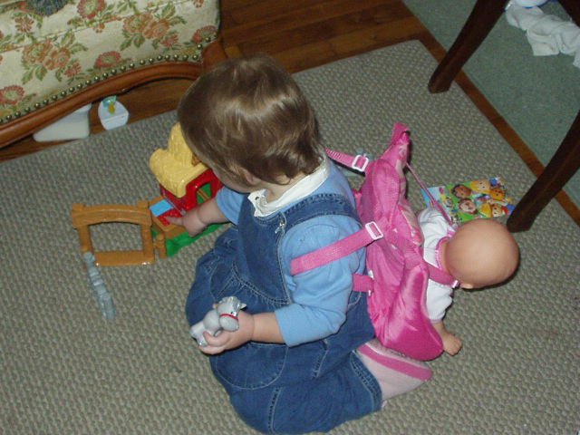 I can take care of my baby and still work on the farm!