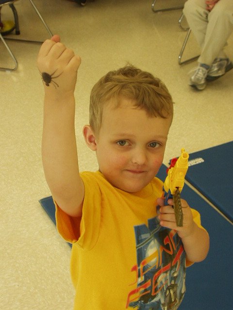 I have a big spider on my hand!!!