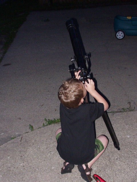 Elijah is trying to find the stars :)
