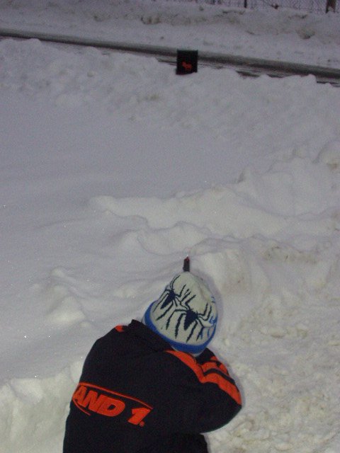 I hit the orange target my 2nd try!! Lalie missed!!