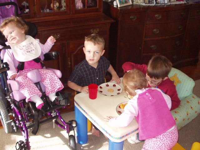 Mary wants to join everyone at the big people table :)