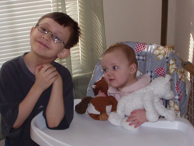 Abigail loves her big brother Timothy!