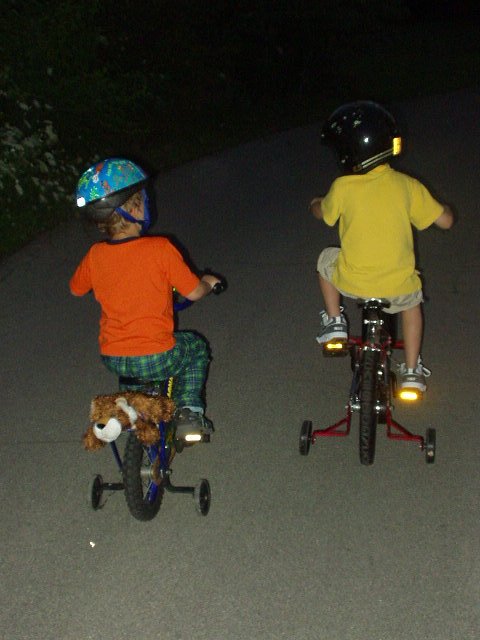 Timothy is wearing a motorcycle helmet for added protection!!!