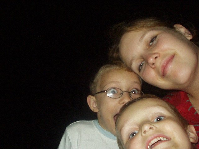 Timothy Elijah and I sat on the roof and watched fireworks! We'll just say that Elijah is fearless!!!