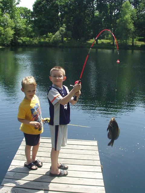 Look how bent my pole is...this fish must weigh a TON!!