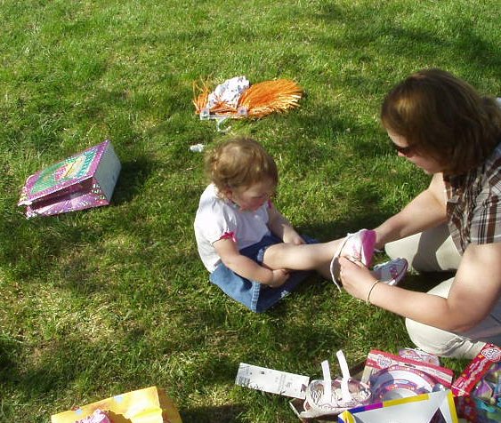 I love my new shoes!!! and they slide on!!