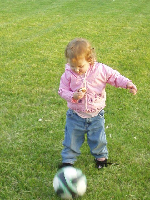 Well, I guess I will be signing Abigail up for soccer next year :)