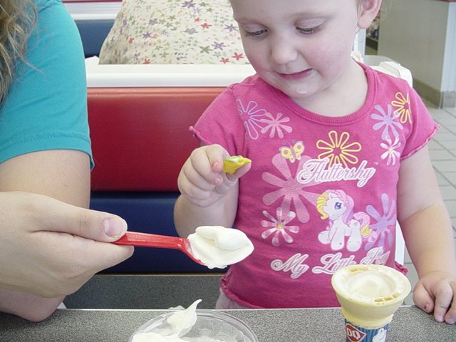 Atem (Aidan) is eating ice cream :) yummy!!