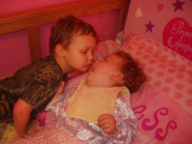 Prince Elijah is kissing Princess Mary...or is it the other way around??