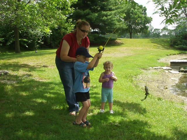 Elijah had the first catch of the day!!! What a wonderful day it was :):):)