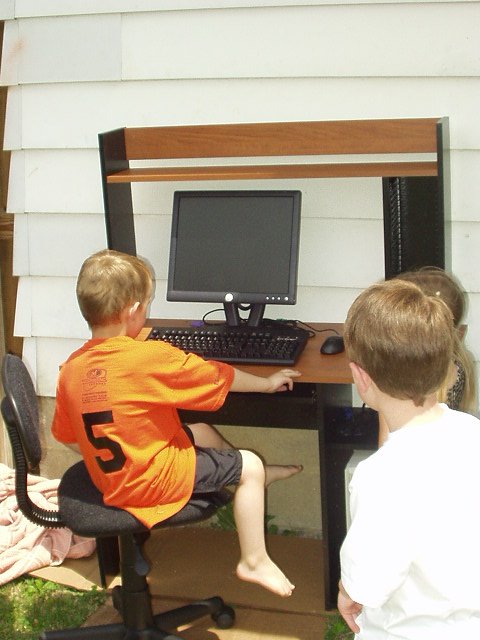 WOW!!! My own computer, desk and chair!!! OH MY GOODNESS!!!