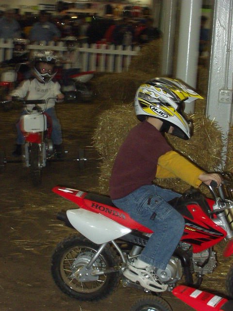 Timothy was really going fast...Elijah is poke'n around!