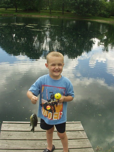 Elijah is sooooooo excited about fishing!!!