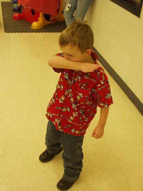 Elijah was being funny while playing the freeze dance!!