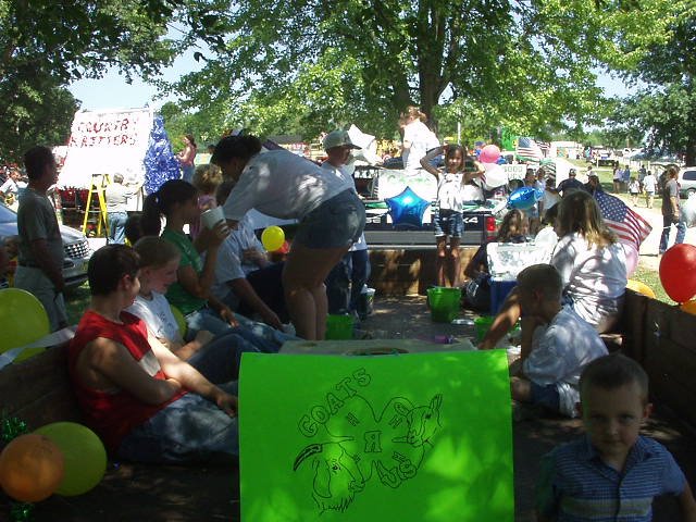 Getting the float ready for the parade :)