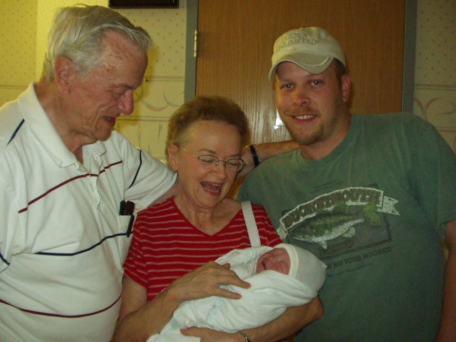 Great Grandpa, Great Grandma, Aidan and Daddy!!