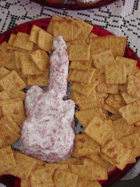 It's a guitar cheeseball! hehehe