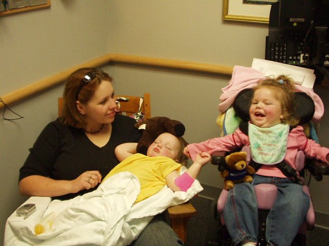 Mary is happy that Abigail is out of surgery. Mary probably thinks it is funny that she's not the one being worked on this time!!!