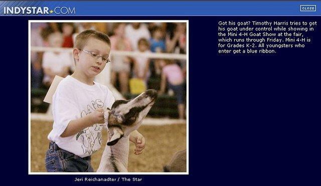 There will be a small fee if you would like Timothy to sign your paper!!! LOL!!! Timothy had one of the largest goats in the show ring! Great Job Tim!!