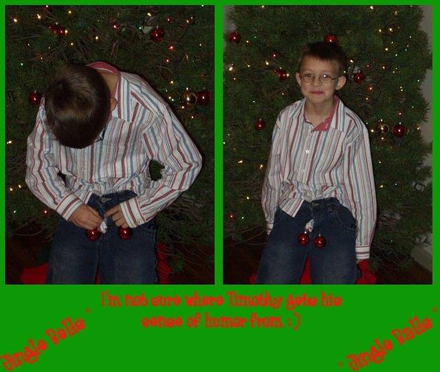 This was Timothys idea! I had to post these pictures :) lol