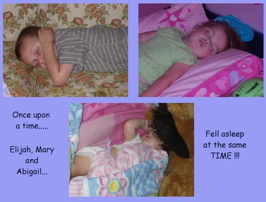 Well, they didn't fall asleep at the same time....BUT, the house was quiet for about 10 minutes :)