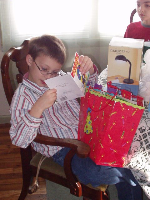 I love the lamp, skip-bo game, super sudoku and puzzle book from Mamaw, Aunt Joni and Uncle Bruce!
