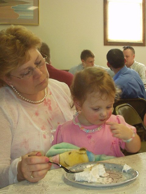 I'm eating Mamaws cake!! hahahahahaha!!