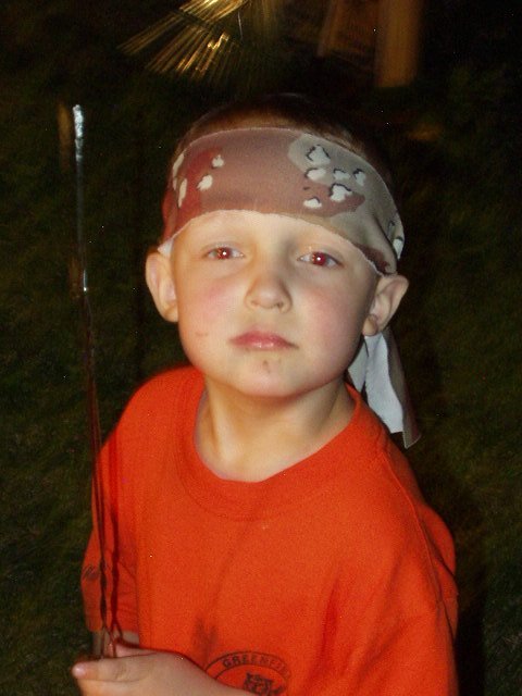 Elijah has his own style when camping out :) hehe