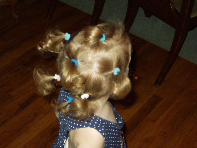 Abigail wanted her hair put up :) lol!!!!