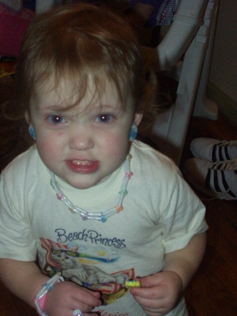 Abigail looks soooo pretty in her Easter jewelry!!