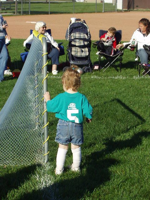 Abigail is going to protect the goal!