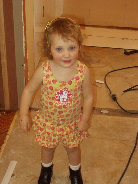 I am helping Rodney :)  (I think we need to retire the dress!)